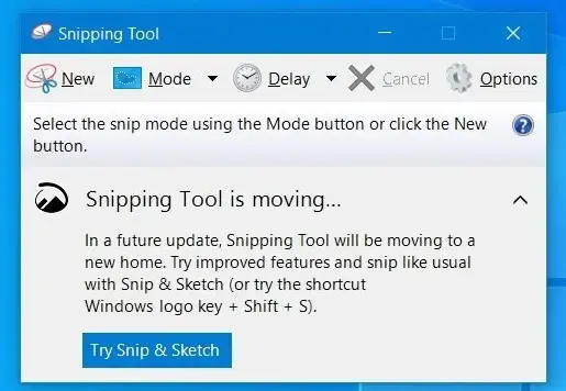 Menggunakan Snipping Tool untuk Screenshot